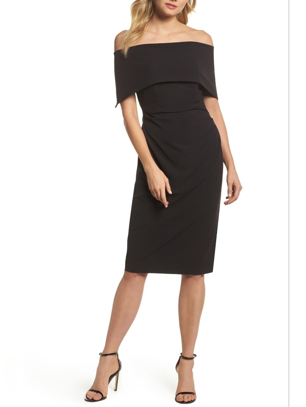 Vince Camuto Black Cape Sheath Dress Size 6 NWT